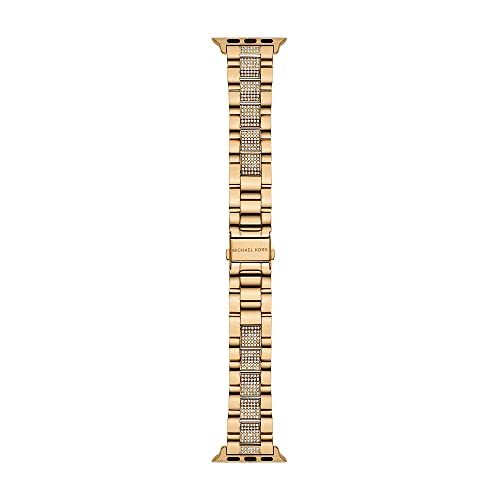 Michael Kors Damenband Apple Watch 38 mm 40 mm Edelstahl goldfarben, MKS8021