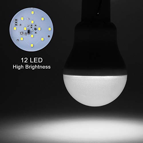 Solar Light Bulb Outdoor (Upgrade with Light Sensor)110LM Portable