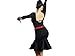 Motony Women Latin Dance Dress Latin Dance Costume Adult Dance Practice Performance Skirt Black S