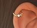 Piercing Earrings - Gold Ear Piercing - 24g Piercing Earring,thin ear piercing,Tragus Cartilage ring,small ear piercing, opal ear piercing, piercing hoop