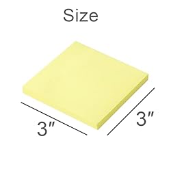 (16 Pack) Sticky Notes 3x3, Canary Yellow, Sticky