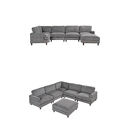 U-Shaped Oversized Corduroy Modular Sectional Sofa