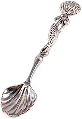 Coffee Spoon Stainless Steel 4PCS Retro Style Carved Shell Shape Head Coffee Spoon Set Stainless Steel Tableware Dessert Jam Spoon Ice Cream Spoons Stirring Spoon for Dessert, Tea