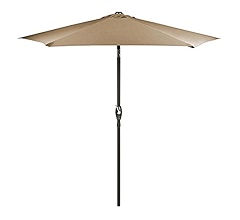 Amazon Com 7 5 Foot Crank And Tilt Market Umbrella Red Blue Green Yellow Striped Garden Outdoor