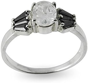 925 Sterling Silver with CZ Stone Fashionable Finger Ring Size S
