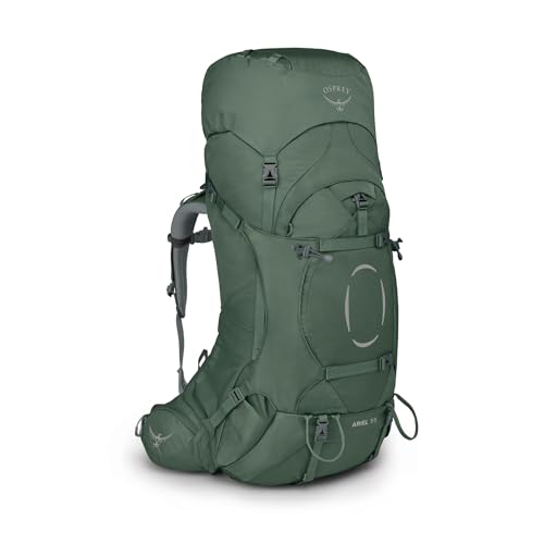 Osprey Ariel Womens Backpacking Pack, 55L Medium/Large, Koseret Green