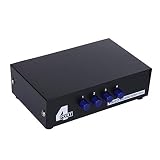 Iseebiz Audio Video RCA Switch, 4 in 1 Out 4-Way AV Switch, Composite Video L/R Audio Selector, Metal Housing RCA Switcher for STB DVD DVR Analog TV Game Consoles Projector Home Speaker in Education