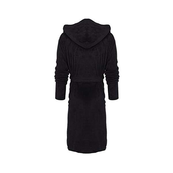 Men's Dressing Gown Hooded Towelling Cotton big size up to 5XL Wetall