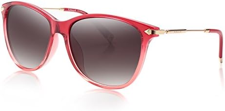 KALLA Women’s Polarized Wayfarer Sunglasses, 100% UV protection, Red