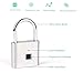 Fingerprint Padlock, Uervoton Gym Lock for Locker, Sports, School & Employee Locker, Outdoor, Fence, Hasp and Storage - All Weather Metal and Steel IP65 (No App Lock) (Silver)