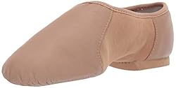 Bloch Girl's Neo-Flex Slip On Jazz Shoe, Tan, 11