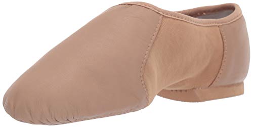 Bloch Girl's Neo-Flex Slip On Jazz Shoe, Tan, 11