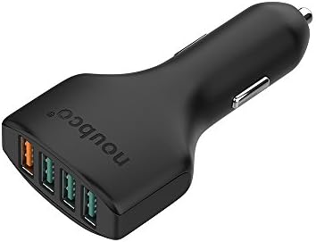Quick Charge 3.0 Car Charger with 4 USB Ports for Samsung Galaxy Note 8/S9/S9+/S8/S8+, iPhone X/8/7/6 Plus, iPad Pro/Air 2/mini and More - Black