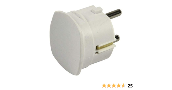 CABLEPELADO Clavija Enchufe schuko acodado Macho 16 A Blanco ...