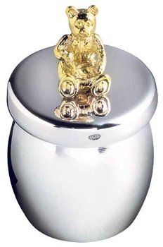 JB Silverware Child's Silver Tooth Fairy Bear Keep Sake Jar