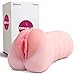 Male Masturbators with Realistic 3D Vagina Close-Ended Stroker Built-in Cock Ring Easy to Clean Vivid Labia Texture Ergonomic design Adult Sex Toys Pocket Pussy for Man