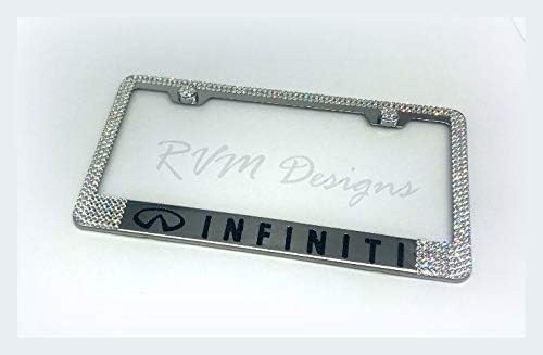 Bling Chrome License Plate Frame made with Swarovski Crystals - Car Jewelry