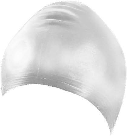 white swimming hat