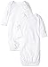 Moon and Back Baby Set of 2 Organic Sleeper Gowns, White Cloud, 0-6 Months
