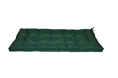 Resort Spa Home Decor Hunter/Forest Green Tufted Cushion for Bench, Swing, or Glider - Choose/Select Size (72" x 18")