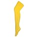 HDE Girl's Stockings Microfiber Opaque Footed Kids Tights (Yellow, Medium)