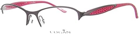 Cogan - Womens Lightweight Pierced Metal Frame in Red with Brown Accent