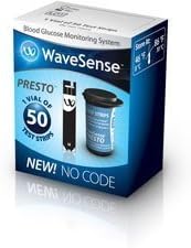 Wavesense Presto Test Strips - Glucose Test Strips The Wavesense Presto Test Strips 2 Boxes of 50 are for use with the Wavesense Presto Blood Glucose Monitoring System only, and provide fast, accurate results. Give your fingertips a rest with alternate site testing and small sample sizes!