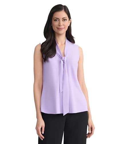 Kasper Petite Sleeveless Tie-Front V-Neck Top