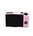 CEARI Silicone Case Rubber Camera Protective Cover Skin for Canon PowerShot G7X Mark II Digital Camera + Microfiber Cloth - Pink