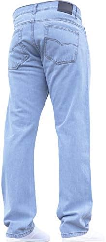Mens Straight Leg Heavy Duty Work Basic 5 Pocket Plain Denim Jeans Big Tall Pants All Waist & Sizes