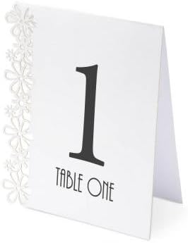 Seasonal Party Products Luxury Wedding Table Numbers 1-15 White Laser Flower Design