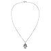 AeraVida Henna Hamsa Hand of Fatima with Evil Eye .925 Sterling Silver Pendant Necklace