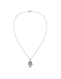 Henna Hamsa Mano de Fátima con collar mal de ojo PLATA DE LEY 925