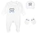 Lilax Baby Boy Crown Jewels Layette 3 Piece Gift Set 0-3 Months Blue