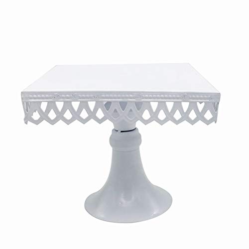 Set of 3 Square Cake Stand Metal Cupcake Holder for Wedding Baby Shower Birthday Party Cake Dessert Candy Bar Display White - Thumbnail 6