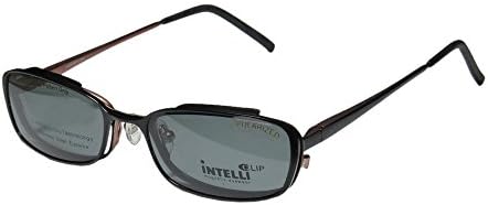 New & Season & Genuine - Brand: Elite Eyewear Style/model: 733 Gender: Mens/Womens Rxable Brand Name Designer Full-rim Spring Hinges Sunglass Lens Clip-Ons Eyeglasses/Eye Glasses (51-17-135, Black / Brown)