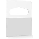DGJM 300PCS 1-1/4" X 1-5/8" Slot Hole Self Adhesive Hanging Tabs Heavy Duty Clear Plastic Hang Tags Hook for Store Retail Display Tab