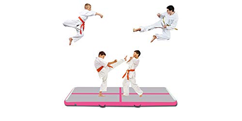 Tuxedo Sailor 10ft/13ft/16ft/20ft Inflatable Gymnastics Air Track Tumbling Mat 4in/6in/8in Thick Tumbling Air Track Mat with Electric Air Pump for Cheerleading/Gymnastics/Beach/Gym/Home use