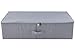 iwill CREATE PRO Under Bed Storage Bins with Lids for Shoes Clothing Organizer, Good for Bedroom Wardrobe, Closet, Sturdy Plastic Boards & Polyester Blend Fabric, Light Gray