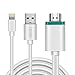 CHEAXICS Compatible with Phone to HDMI Adapter Cable, Digital AV Adapter 1080p HD TV Connector Cord Compatible with Phone X 8 7 6Plus, iPad, for iPod to TV Projector Monitor