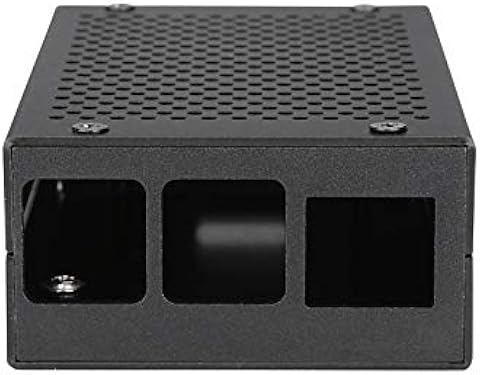 Andifany para Raspberry Pi 4 la Carcasa de Aluminio, para la Carcasa de Metal Raspberry Pi 4 con Ventilador de RefrigeracióN y Disipadores TéRmicos para Raspberry Pi 4 Modelo B (Negro)