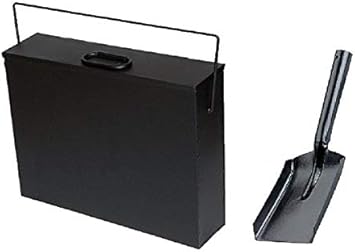 Fireplace Ash Tray Box - Srendi Black Ash Carrier Galvanised Metal Hot Tidy Box Container Fireplace Pan Bucket Bin Ash Storage Box Wih Free Shovel Amazon Co Uk Diy Tools