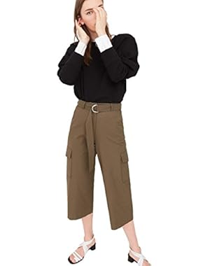 Mango Women's Cotton Crop Trousers