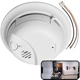 4K HD Wi-Fi Nanny Smoke Alarm Spy Camera Mobile View with 32GB SD Card Included - 120V Wired / 9120 / Video Only (No Audio)