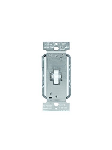 Legrand - Pass & Seymour T603LWV Toggle Dimmer 600-watt Three Way Lighted Easy Install, White