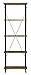 Homelegance Factory 4-Teir Bookcase, Rustic Brown