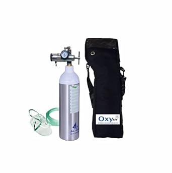 OxyKit Portable Ultra Light Medical Oxygen Cylinder Kit (150 LITERS)