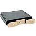 Mind Reader 36 Capacity 'Anchor' Triple Drawer K-Cup, Dolce Gusto, CBTL, Verismo, Single Serve Coffee Pod Holder Drawer, Black with Brown Wood Veneer