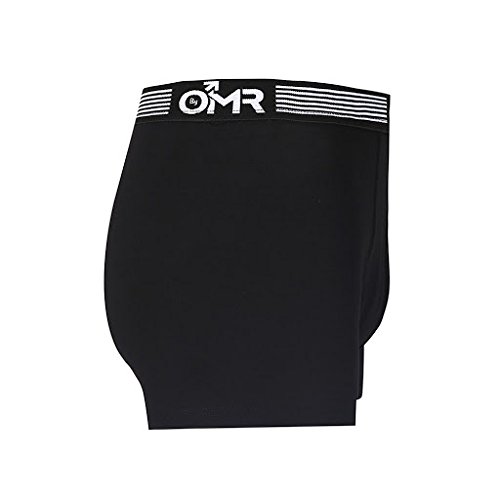 LAETAN Men's 4 Pack Breathable Extra Soft Cotton Boxer Briefs (XL, Black)