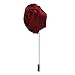 Men Lapel Flower Brooch Boutonniere Tuxedo Stick Pin Wine Red